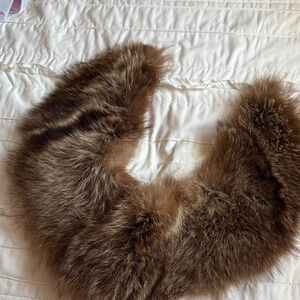 Elegant Brown Fur Scarf